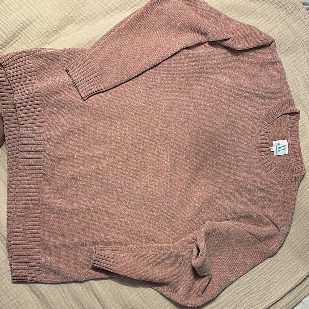 Light Rose Pink Knit Sweater